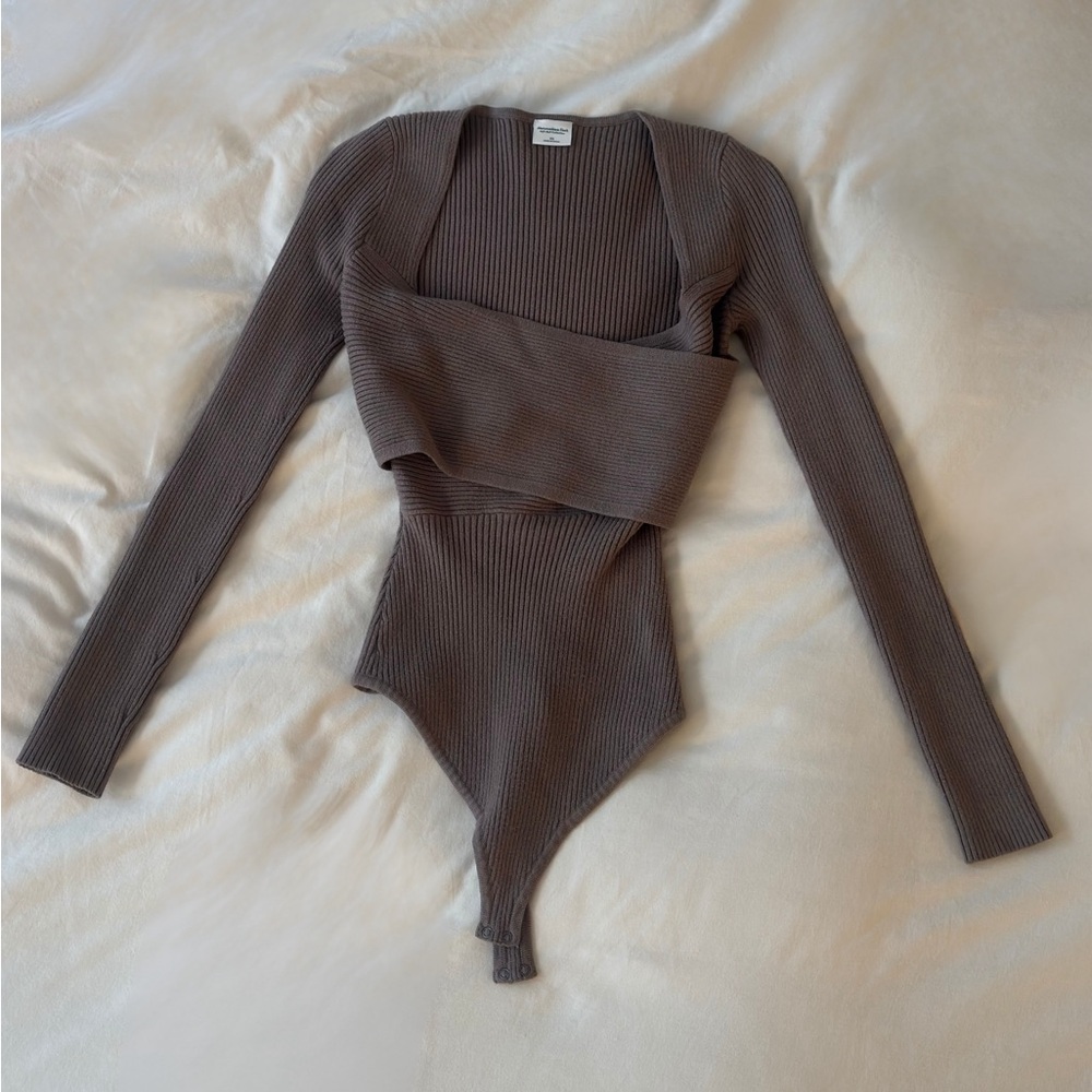 Abercrombie & Fitch LuxLoft Wrap Sweater Bodysuit XS